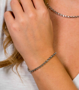 ZINZI Sterling Silver Chain Bracelet Round width 3,5mm ZIA1702