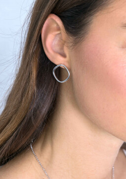 ZINZI Sterling Silver trendy EarRings 23mm
