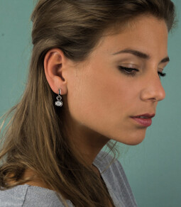 ZINZI Sterling Silver Earrings Pendants White ZICH1059 (excl. hoop earrings)