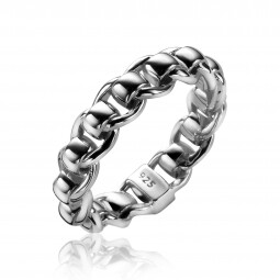 ZINZI Sterling Silver Ring Chain Shiny ZIR1075