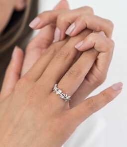 ZINZI zilveren ring zeester schelpen ZIR1884