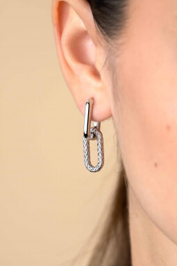 20mm ZINZI Sterling Silver Earrings Pendants Oval with Rope Design ZICH2553 (excl. hoop earrings)