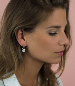 ZINZI Sterling Silver Earrings Pendants White ZICH190W (excl. hoop earrings)
