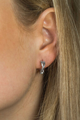 15mm ZINZI Sterling Silver Hoop Earrings Crossover Curb Chain 15x5mm ZIO1570