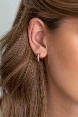 ZINZI Sterling Silver Luxury EarRings 14K Rose Gold Plated