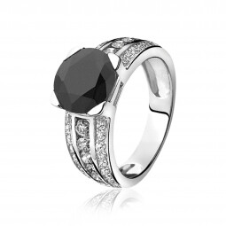 ZINZI Sterling Silver Ring Black ZIR711