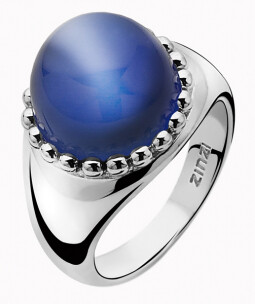 ZINZI Sterling Silver Ring Blue ZIR792B