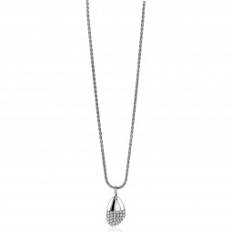 ZINZI Sterling Silver Fantasy Pendant Oval with White Zirconias ZIH-BF20 (excl. necklace)