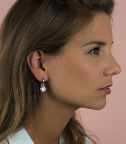 ZINZI Sterling Silver Earrings Pendants White ZICH186W (excl. hoop earrings)