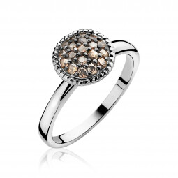 ZINZI Sterling Silver Ring Champagne ZIR930C