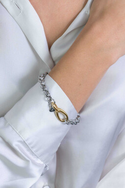 ZINZI Sterling Silver Bracelet Rolo Chain