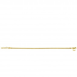 ZINZI gold plated zilveren platte slangen-armband 2,5mm breed ZIA2401G