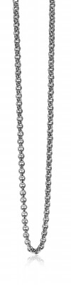 ZINZI Sterling Silver Rolo Chain Necklace width 5mm 45cm ZIC1009