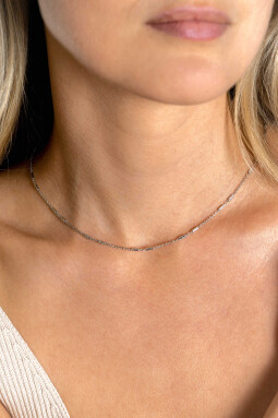 ZINZI Sterling Silver Chain Necklace with Small Bars 42-45cm ZIC2466