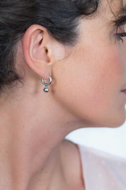 6mm ZINZI Sterling Silver Earrings Pendants Beads ZICH1930 (excl. hoop earrings)