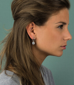 ZINZI Sterling Silver Earrings Pendants White ZICH1244 (excl. hoop earrings)