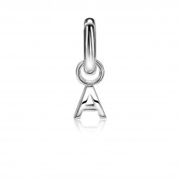 ZINZI Sterling Silver Letter Earrings Pendant A price per piece ZICH2144A (excl. hoop earrings)