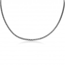 ZINZI Sterling Silver Wheat Chain Necklace width 3mm 45cm ZIC1912