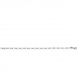 ZINZI zilveren schakelarmband met rechthoekige schakels 3,8mm breed 20cm ZIA2514