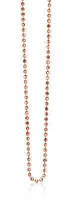 90cm ZINZI zilveren bolletjes ketting rosé verguld ZI90BOLR 