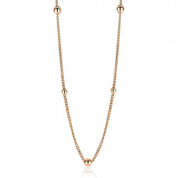 ZINZI Rose Gold Plated Sterling Silver Curb Chain Necklace 45cm ZIC987R