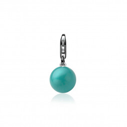 Zinzi zilveren bedel turquoise parel CHARMS223