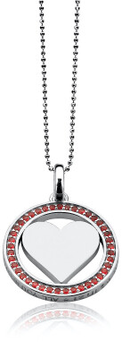 ZINZI zilveren hart hanger 25mm rood LOVEH01R 
