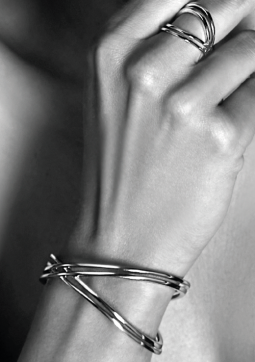 Mart Visser by ZINZI zilveren fantasie klem armband glad 30mm MVA12