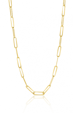 ZINZI Gold 14 karaat gouden collier 45cm met paperclip schakels 2,2mm breed ZGC296