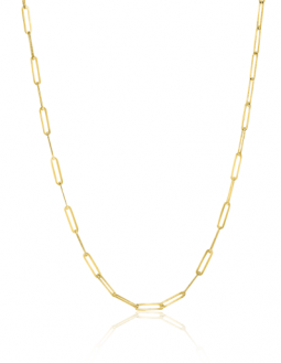 ZINZI Gold 14 karaat gouden collier 45cm met paperclip schakels 1,6mm breed ZGC298
