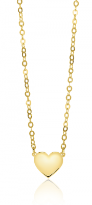 ZINZI Gold 14 karaat gouden collier 40-45cm met hartje 8mm ZGC301