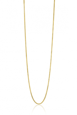 45cm ZINZI Gold 14 krt gourmet ketting 0,8mm breed, ideaal om je hanger aan te bevestigen ZGLG45-08