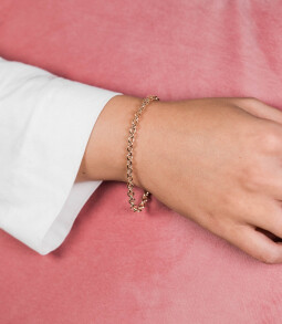 ZINZI zilveren armband rosé verguld 19cm ZIA1153R 