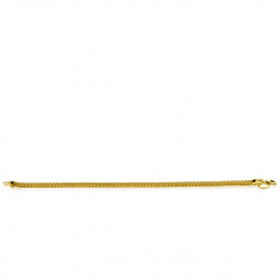 ZINZI Gold Plated Sterling Silver Chain Bracelet Foxtail width 3mm 19cm ZIA1287G