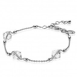 ZINZI zilveren armband met witte Swarovski crystals 8mm 17-20cm ZIA1649
