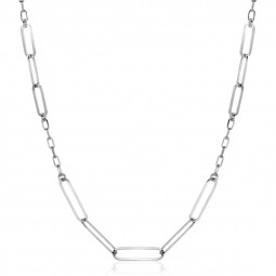 ZINZI zilveren ketting met verschillende paperclip schakels 40-45cm ZIC-BF60

