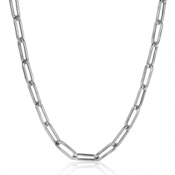 ZINZI Sterling Silver Chain Necklace with Paperclip Chains 5,5mm width 45cm ZIC2286