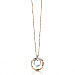 ZINZI zilveren bicolor hanger rond 25mm ZIH1281
