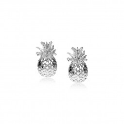 ZINZI zilveren oorknoppen ananas 13mm ZIO1699

