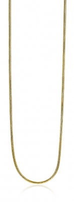 ZINZI Gold Plated Sterling Silver Snake Necklace 1mm width 45cm ZISL45G