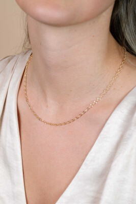 ZINZI GOLD collier ronde schakels gediamanteerd