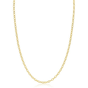ZINZI GOLD collier ronde schakels gediamanteerd