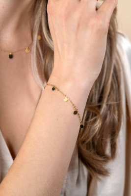 ZINZI 14K Gold Bracelet Coins ZGA167