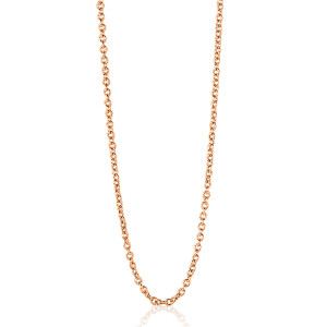 45cm ZINZI Sterling Silver Anchor Necklace Rose Gold Plated ZILC-A45R
