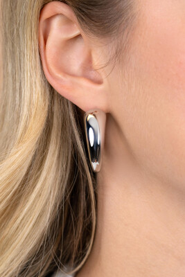 ZINZI zlv. creolen halfrond bol aflopend 32x11mm