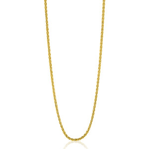 ZINZI zlv. palmier collier 45 cm geel verguld