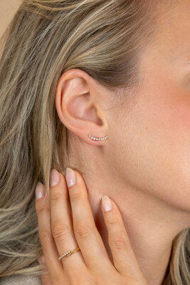 ZINZI zlv. oorstekers afl.zirconia's half gebogen