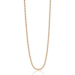 42cm ZINZI Rose Gold Plated Sterling Silver Beads Necklace ZILC-B42R