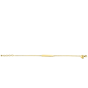 ZINZI Gold Plated Sterling Silver Bracelet with Shiny Plate for Engraving 17-20cm ZIA2344G