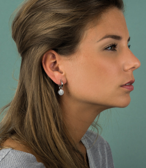 ZINZI Sterling Silver Earrings Pendants White ZICH1151 (excl. hoop earrings)